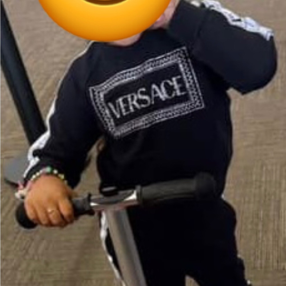 Versace Black Sweatshirt with White Logo